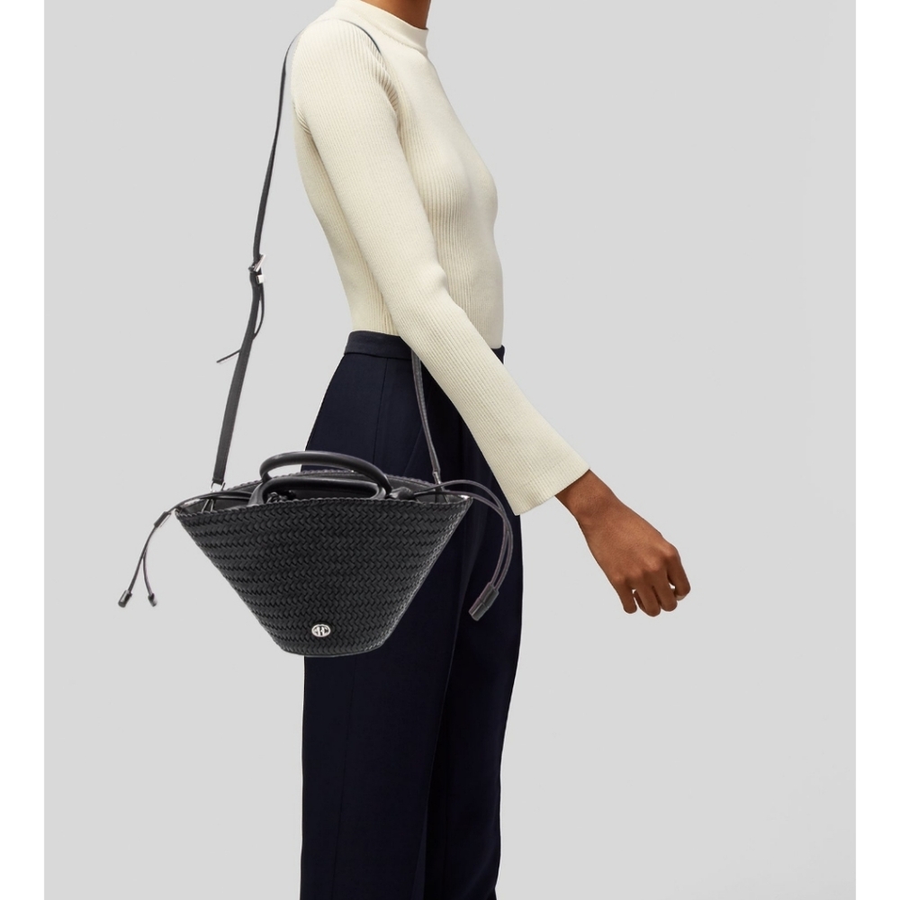 MICHAEL KORS COLLECTION Audrey Woven Leather Market Bag - Picture 8 of 10